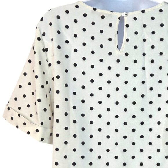 Tommy Hilfiger Harbor Polka Dot Waist Tie Relaxed Fit Womens Top NWOT Sz M - Picture 4 of 8